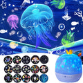 Fantasy Creative Projector 360°Rotating 15 Kinds of Projector Slides Starry Galaxy LED Projector Night Light Kids Birthday Gift